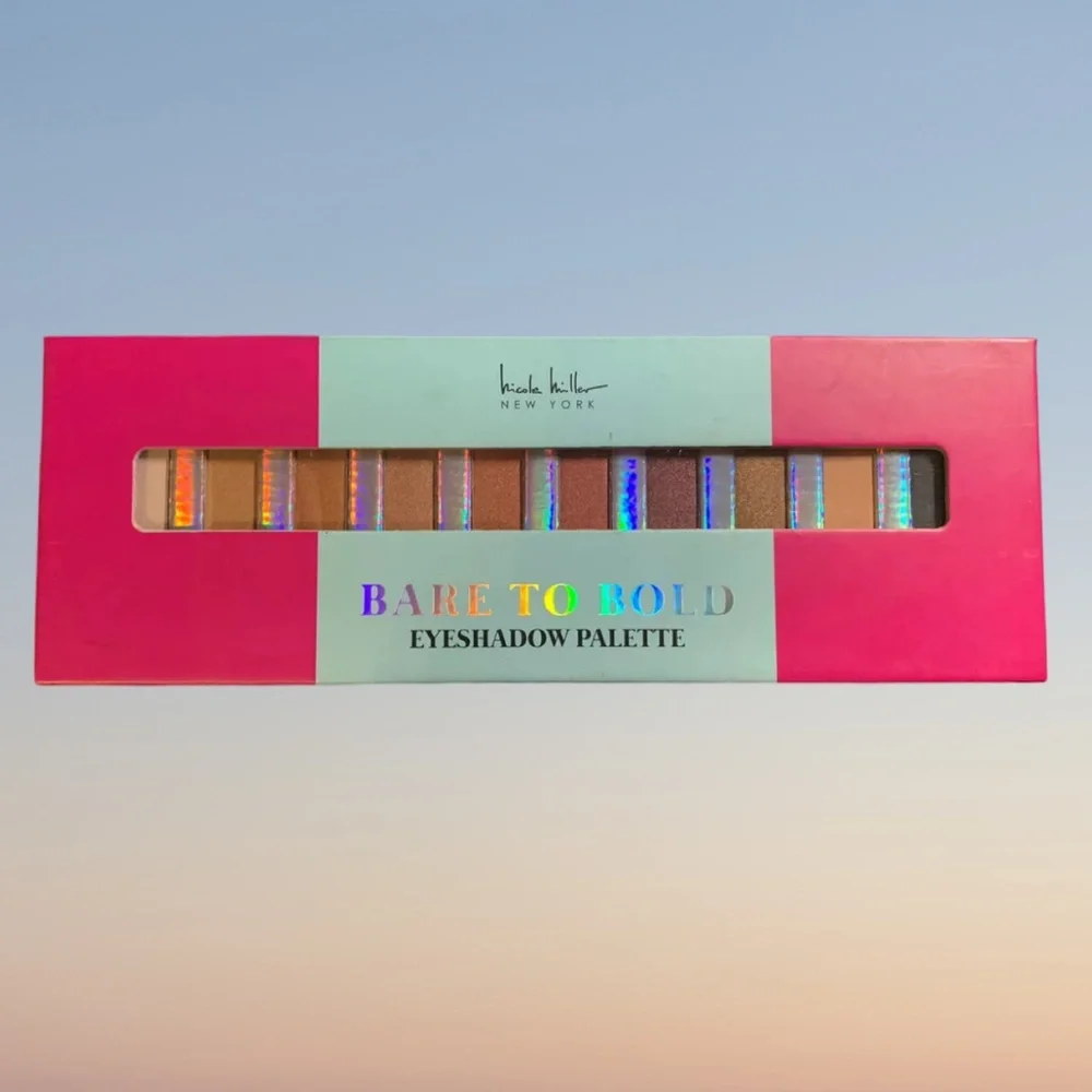 Brand New Nicole Miller Bare To Bold Eyeshadow Palette, Neutral Tones